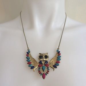 Vintage 70’s Owl Gold Necklace